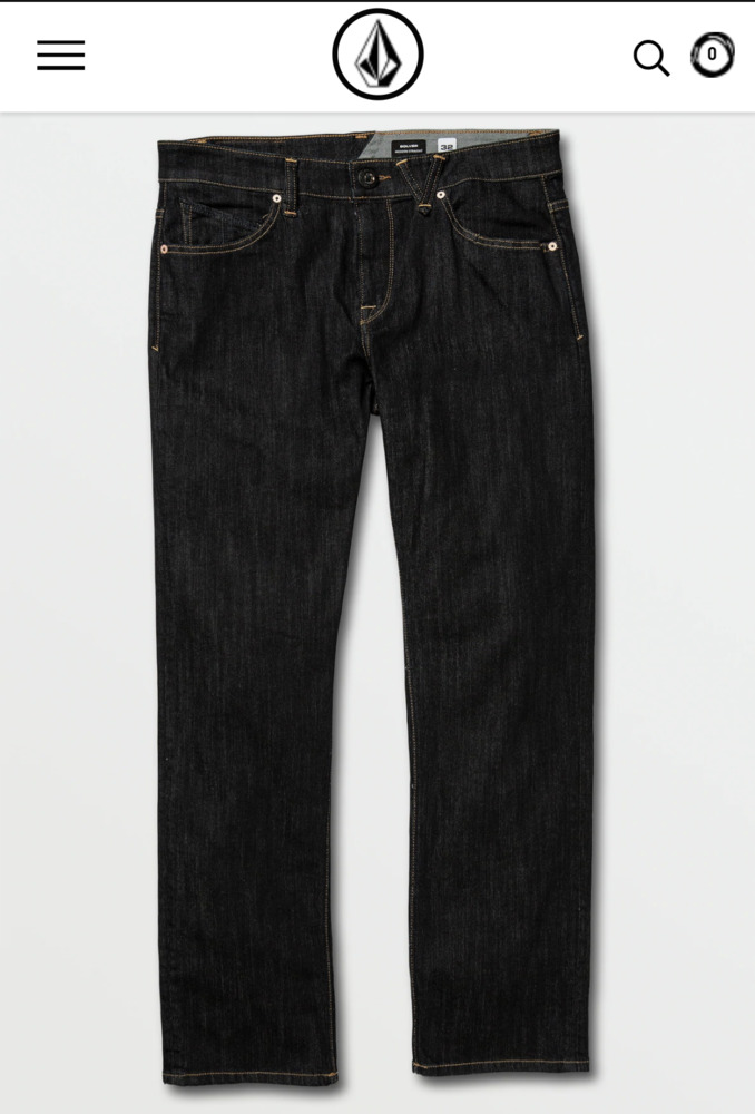 Men's 28 Volcom Straight Leg Jean Dark Blue